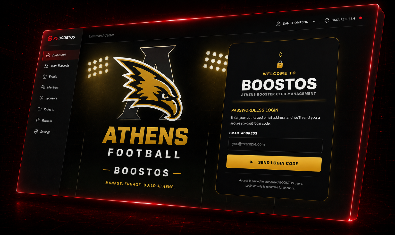 BOOSTOS command center concept
