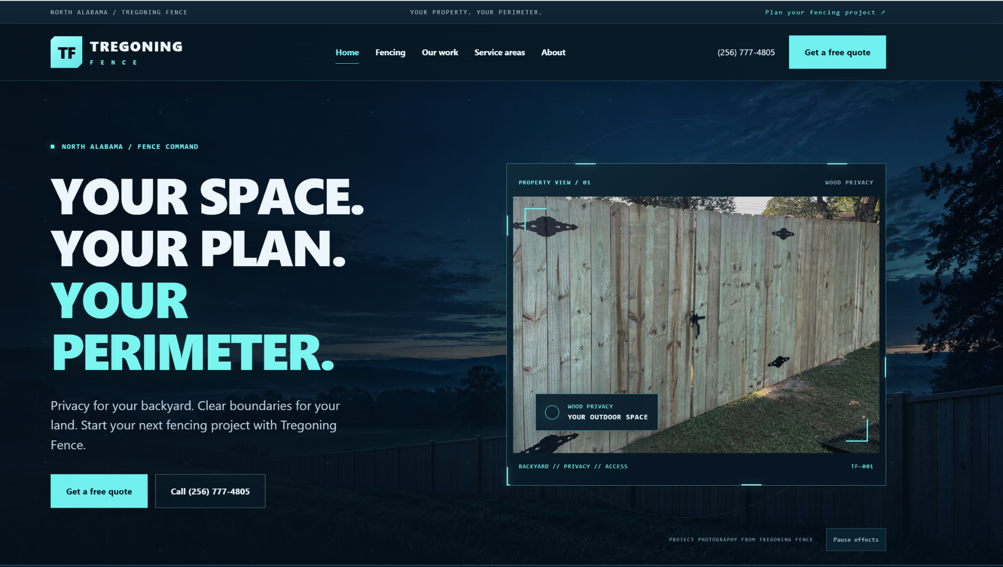 Tregoning Fence website designed by Red Six Interactive