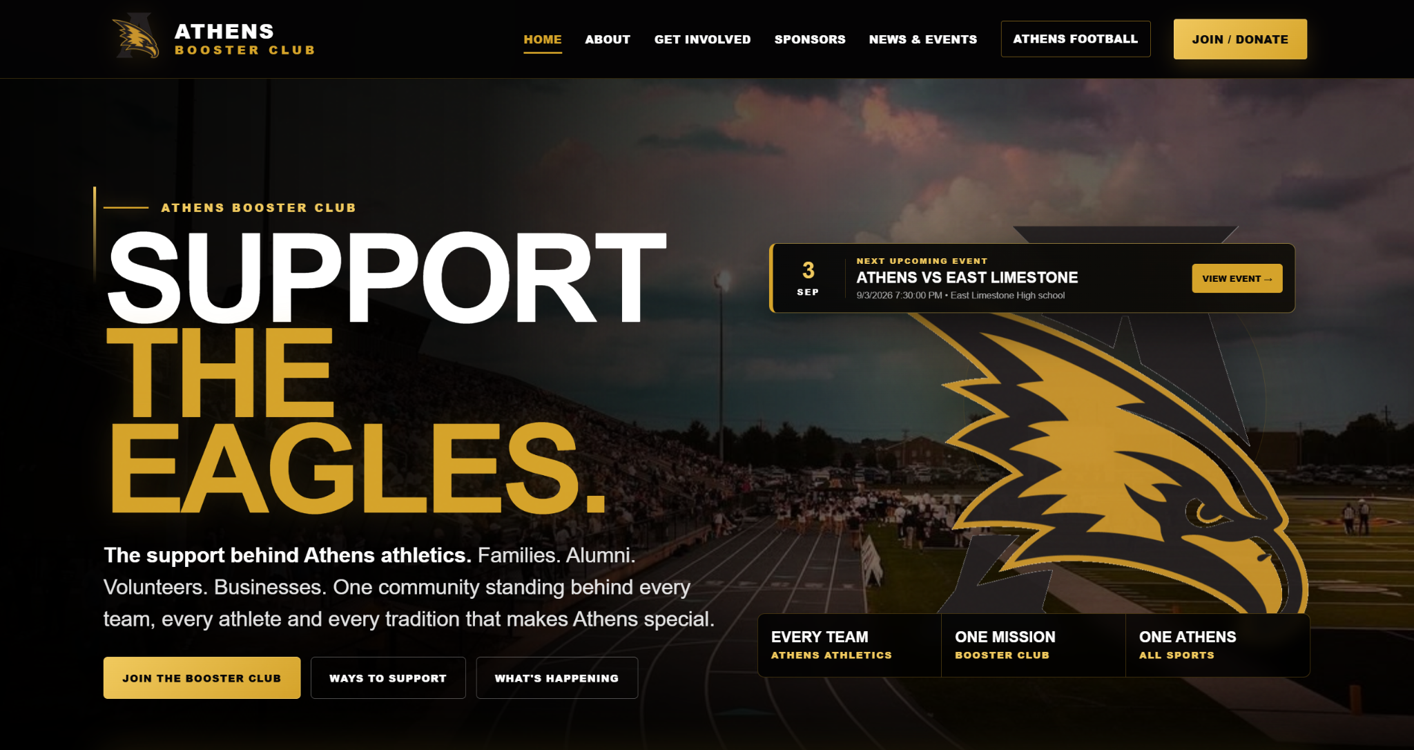 Athens Booster Club public experience