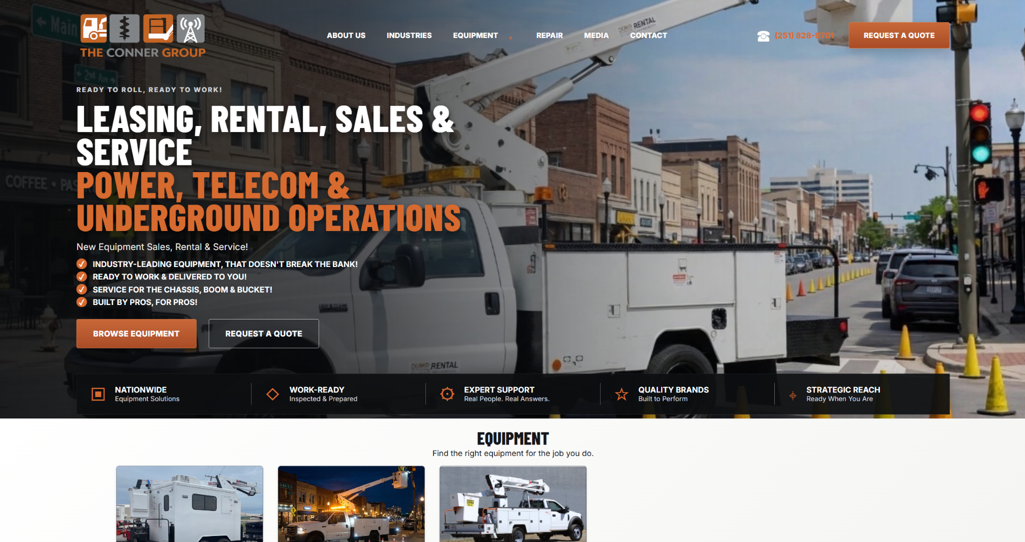The Conner Group equipment website